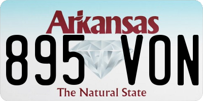AR license plate 895VON