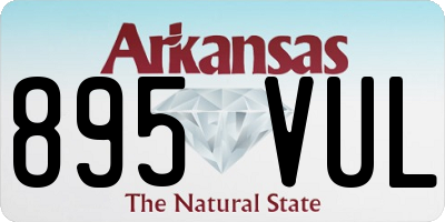 AR license plate 895VUL