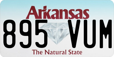 AR license plate 895VUM