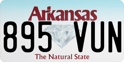 AR license plate 895VUN