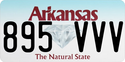 AR license plate 895VVV