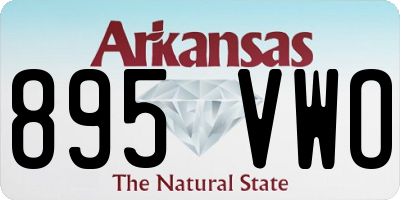 AR license plate 895VWO