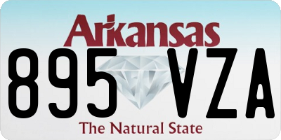 AR license plate 895VZA