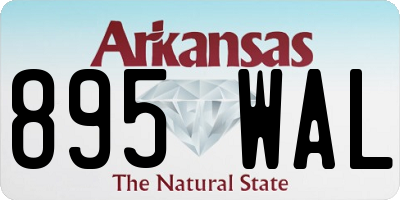 AR license plate 895WAL