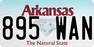 AR license plate 895WAN