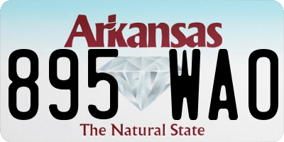 AR license plate 895WAO