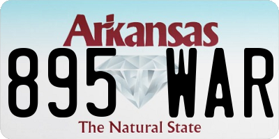 AR license plate 895WAR