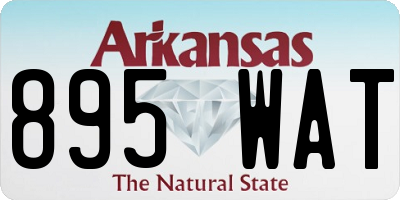 AR license plate 895WAT