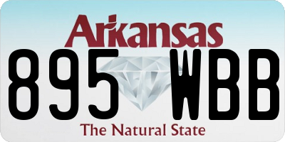 AR license plate 895WBB
