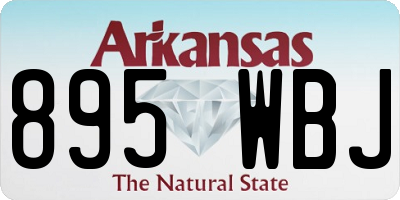 AR license plate 895WBJ