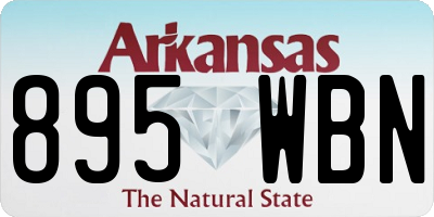 AR license plate 895WBN