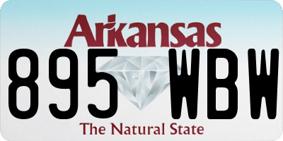 AR license plate 895WBW