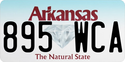 AR license plate 895WCA