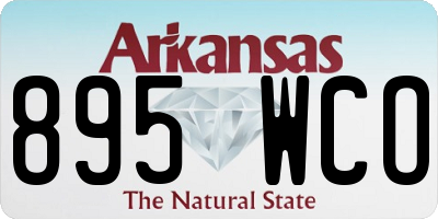 AR license plate 895WCO