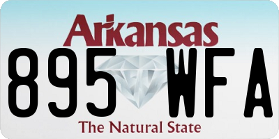 AR license plate 895WFA