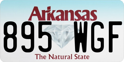 AR license plate 895WGF