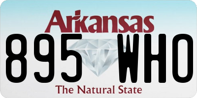 AR license plate 895WHO