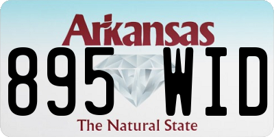 AR license plate 895WID