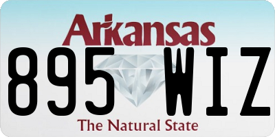 AR license plate 895WIZ