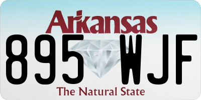 AR license plate 895WJF