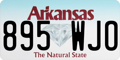 AR license plate 895WJO