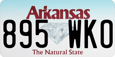 AR license plate 895WKO