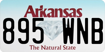 AR license plate 895WNB