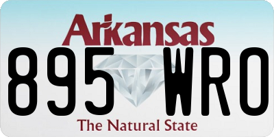 AR license plate 895WRO