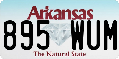 AR license plate 895WUM