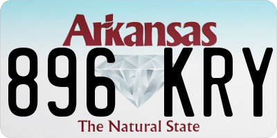 AR license plate 896KRY
