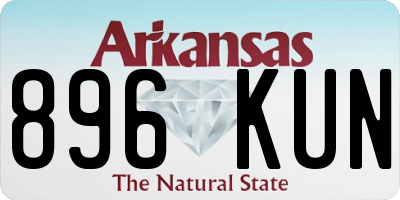 AR license plate 896KUN
