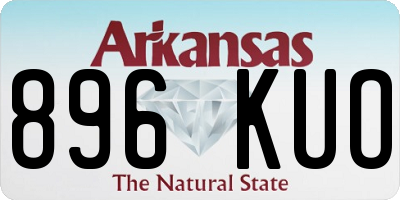AR license plate 896KUO