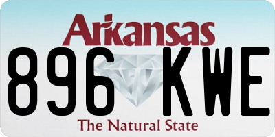 AR license plate 896KWE