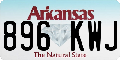 AR license plate 896KWJ