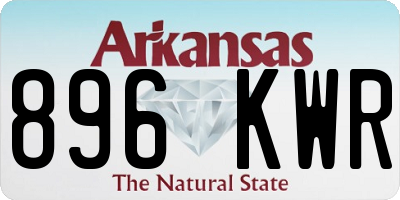 AR license plate 896KWR