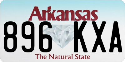 AR license plate 896KXA