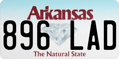 AR license plate 896LAD