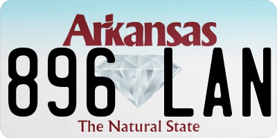 AR license plate 896LAN