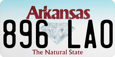 AR license plate 896LAO