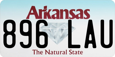 AR license plate 896LAU