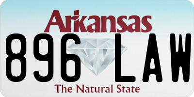 AR license plate 896LAW