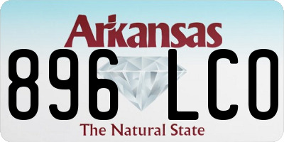 AR license plate 896LCO