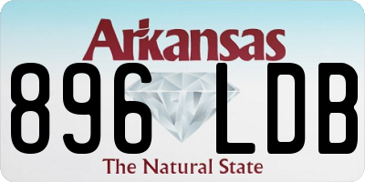 AR license plate 896LDB
