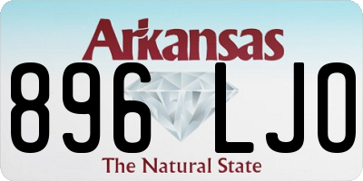 AR license plate 896LJO