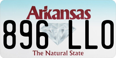 AR license plate 896LLO