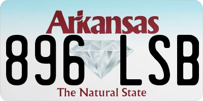 AR license plate 896LSB