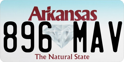 AR license plate 896MAV