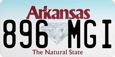 AR license plate 896MGI