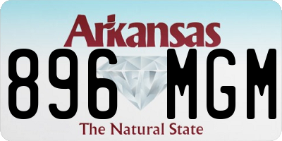 AR license plate 896MGM