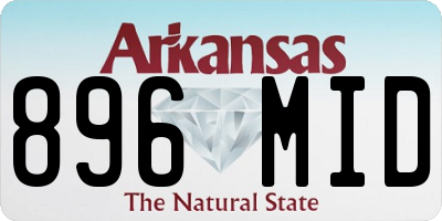 AR license plate 896MID